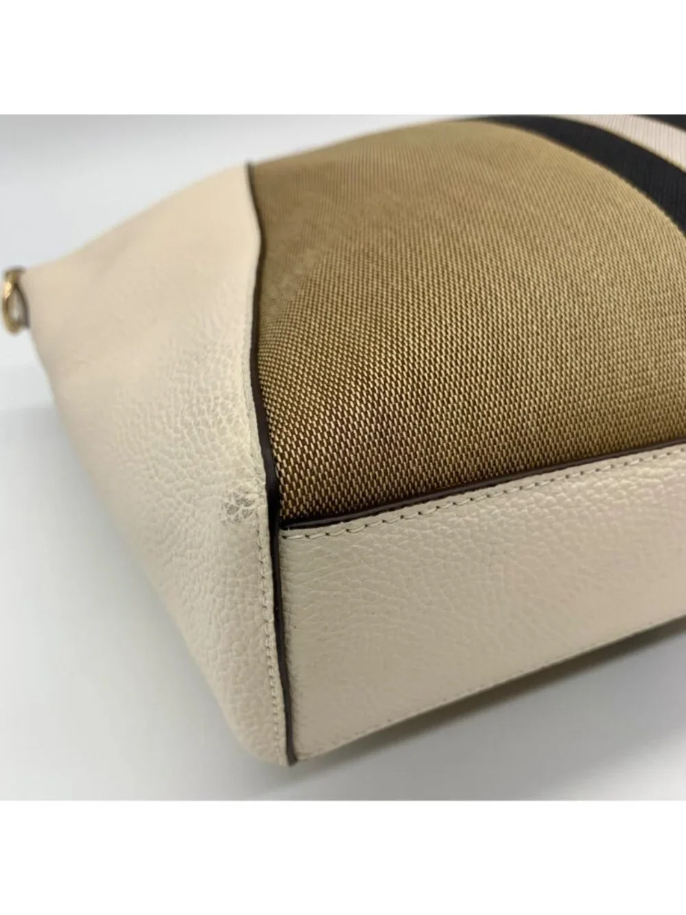 Coach Jacquard Fabric And Pebbled Leather 2Way Satchel